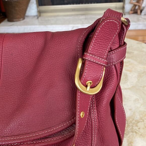 MAXXIMUM Genuine Pebble Leather Large Hobo Style Shoulder Bag - Picture 9 of 16